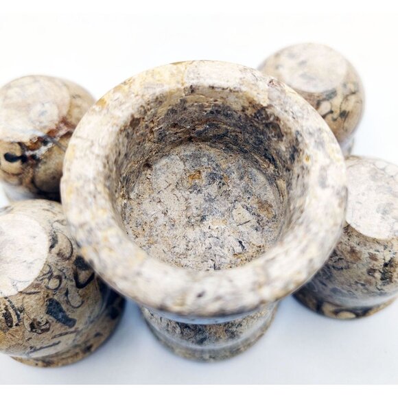 Coffee Teapot Set Stone Vintage Arabic 6 Cups One Additional Cup Heavy Drinkware - Picture 8 of 16